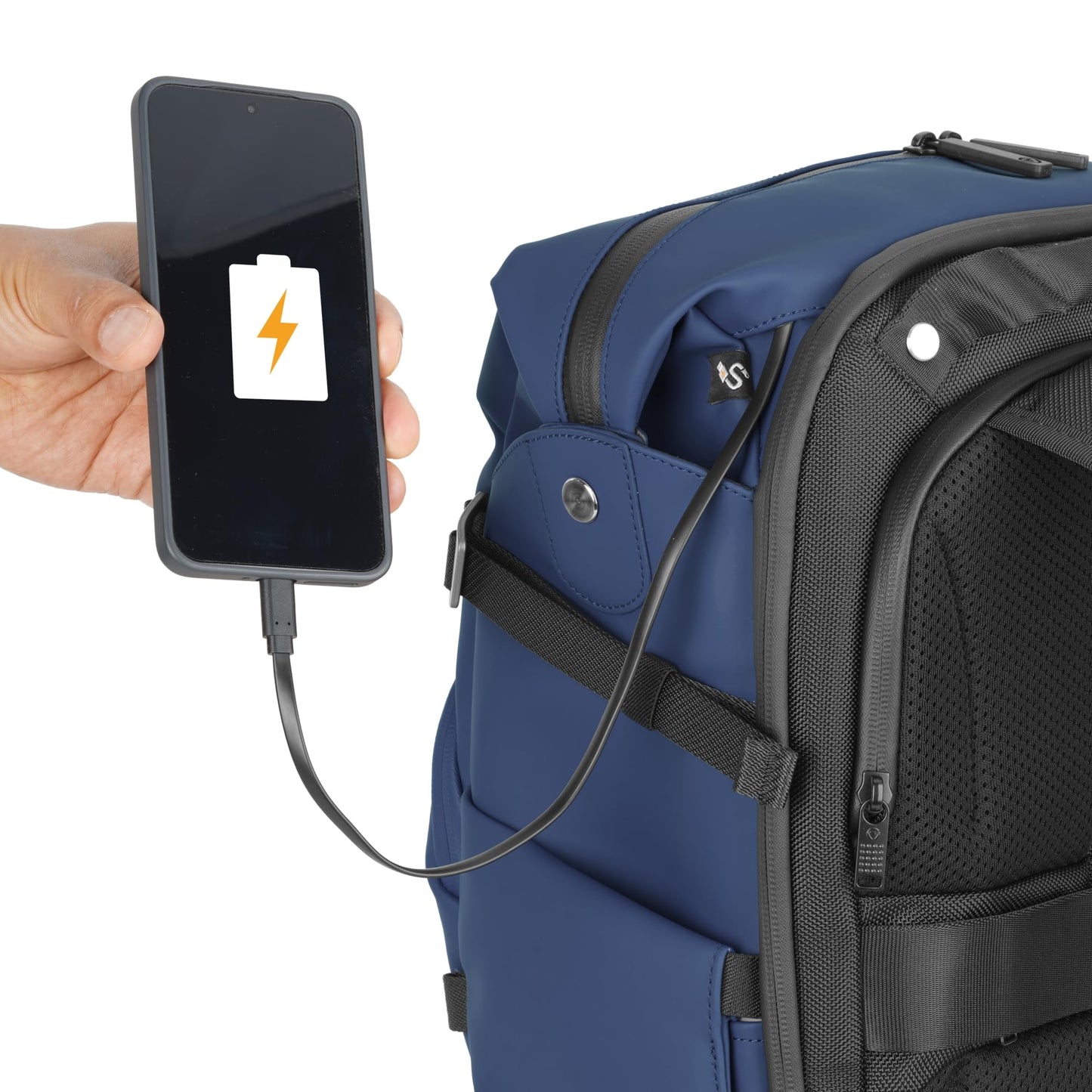 VANGUARD VEO Lite B25L Camera & Everyday Backpack (Navy) – Fits Full-Frame Camera with 70–200mm Attached + 3–4 Lenses, 16" Laptop Storage, 3-Way Access, Convertible Daypack Design