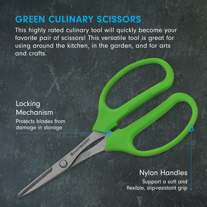 Messermeister 6-Inch Culinary Scissors - All-Purpose Kitchen Scissors with Slip-Resistant Handles