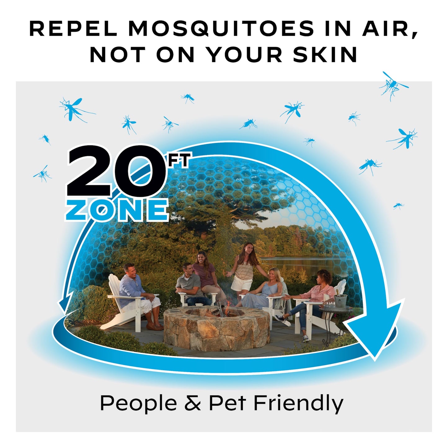 Thermacell E-Series Rechargeable Mosquito Repeller + 120-Hr Refill Bundle; 20’ Mosquito Protection Zone; 136 Hours of Protection; No Flame or Scent; Bug Spray and Bug Zapper Alternative