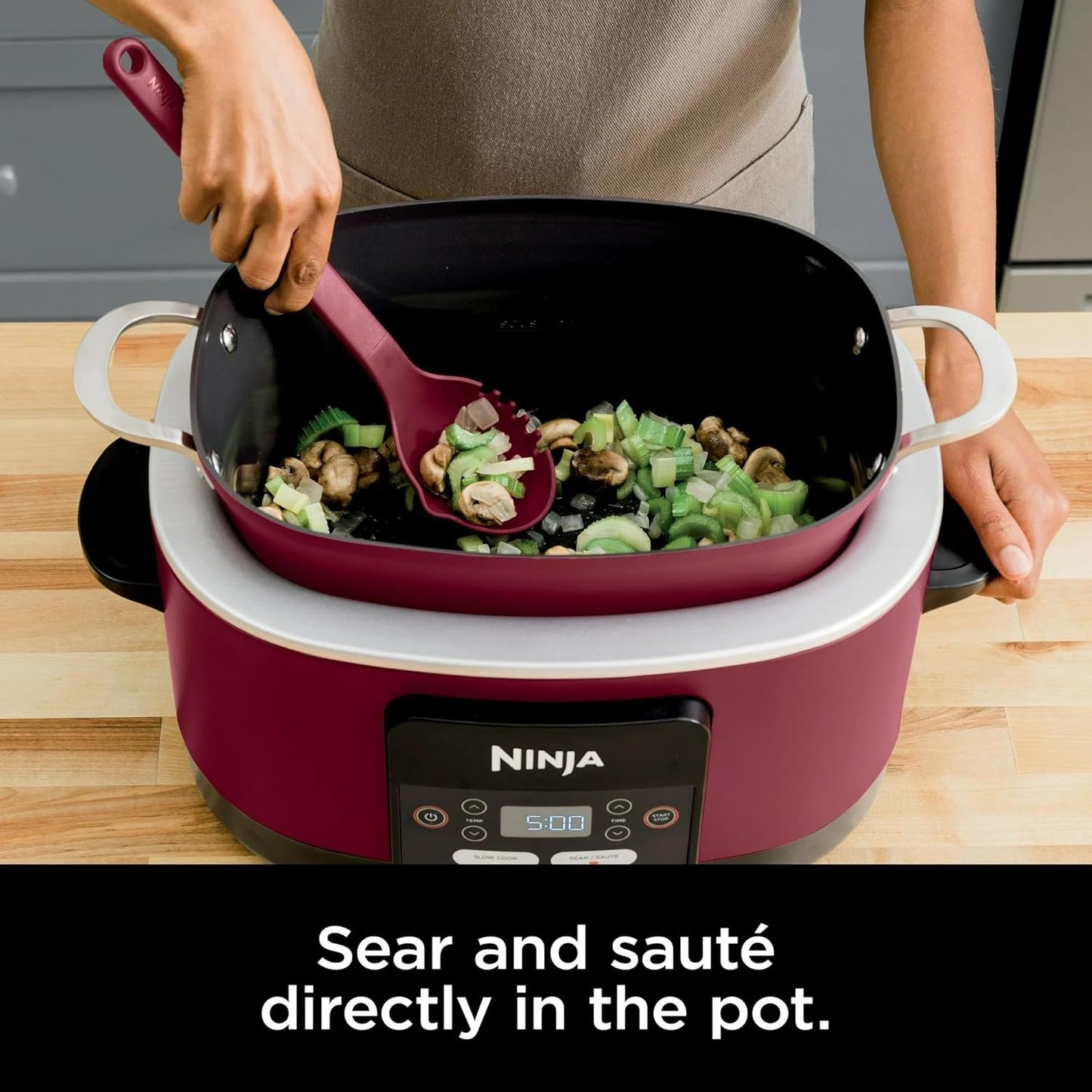 Ninja MC1000 Foodi PossibleCooker - 8.5 Quart Multi-Cooker with 4-in-1 Functionality & Glass Lid