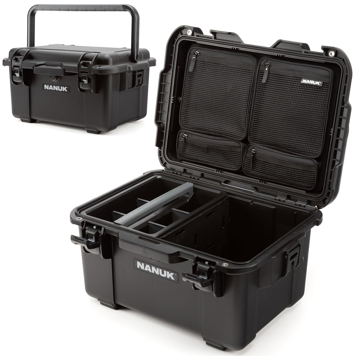 NANUK Trail 35 – 38.8 L (10.2-Gallon) Waterproof Gear Case – Modular Cargo Case for Camping, Fishing, Hunting & Outdoor Storage - Dustproof and Impact Resistant (22.0” x 15.9” x 11.6”) – Black