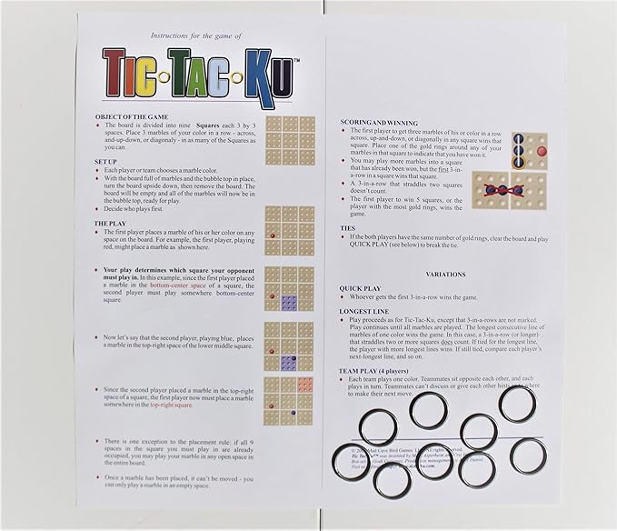 and Tic-Tac-Ku (Blue and White) Combo Pack