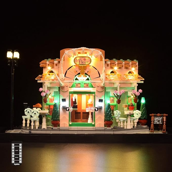 LightGo LED Kit for Lego 10362 French Parisian Café Modular Building | Lighting Only-Bricks Set Not Included (Remote Version)