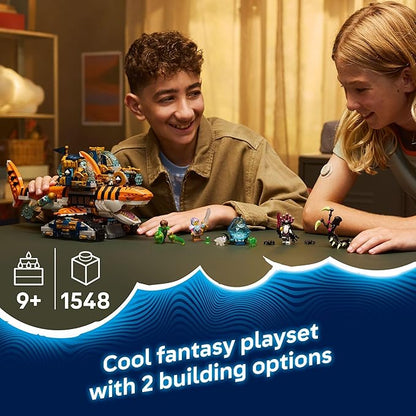 LEGO DREAMZzz Tiger Shark Tank Building Toy for Boys &amp Girls - Ages 9+ - Pretend Play Set for Kids Ages 9+ W/2 Build Options - Includes 5 Minifigures - Gift Idea for Birthdays - 71515