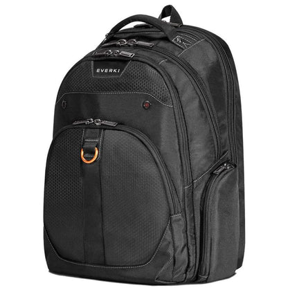 EVERKI Atlas Business Laptop Backpack (EKP121S15) with Orange Accessory Pouch & Rain Cover - Men's Backpack with 11"-15.6" Compartment, 29.5L Capacity - Travel-Friendly Backpack, Pouch & Cover Bundle