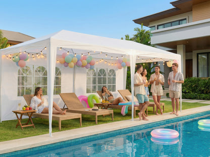 HOTEEL 10x20 Party Tent Outdoor Canopy Tents for Parties with 6 Removable Sidewalls & 2 Doors, Carpas para Fiestas Waterproof for Gazebo Large Backyard Shelter Patio Wedding Events Tent BBQ White