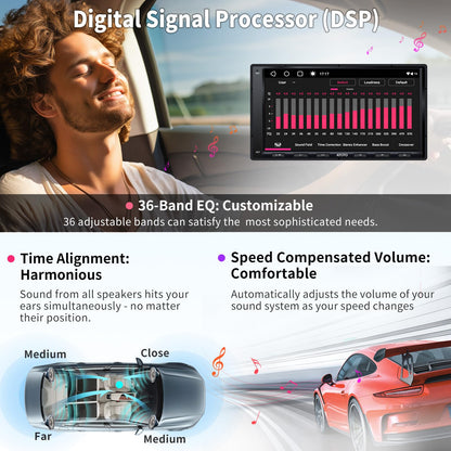 ATOTO A6PF Android Double-DIN Car Stereo, Wireless CarPlay, Wireless Android Auto, Mirrorlink, 7" Touchscreen in-Dash Navigation, GPS Tracker, WiFi/BT/USB Tethering, HD LRV, 2G+32G, A6G2A7PF