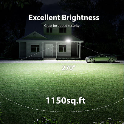 Onforu 3 Pack 75W Motion Sensor Outdoor Lights, 7000lm Dusk to Dawn Flood Light, LED Security Light with 3 Head, IP65 Waterproof Exterior Floodlight, 6500k Wall Light for Entryway Stairs Yard Garage