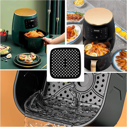Air Fryer Silicone Liners,2 Pack 8.5 Inch Reusable Food-Grade Silicone Mat, Non-stick Heat Resistant Air Fryer Accessories