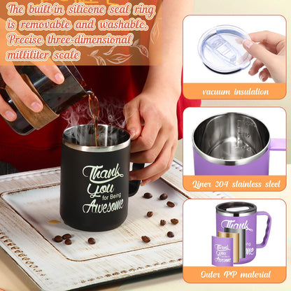 Umigy 48 Pcs Employee Appreciation Coffee Mug Gift Bulk Thank You 17oz Drinking Cup Stainless Steel Insulated Travel Tumbler Graduation Inspirational Gift for Coworker Staff Nurse Teacher Team