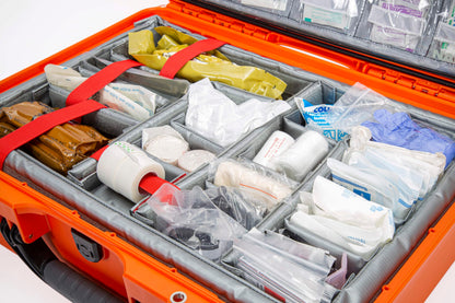 NANUK 940 Waterproof EMS/EMT Empty Hard Case with Dual-Compartment Lid Organizer and Padded Dividers – First Aid Organizer for Trauma Kits & IP67 Dustproof, Impact-Resistant – Black