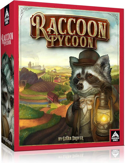 Raccoon Tycoon - Gateway Strategy Board Game for Adults and Family | Fast Fun Economic and Set-Collecting Competitive Game | 2-5 Players | Ages 8 and Up | 60-90 Minutes | by Forbidden Games