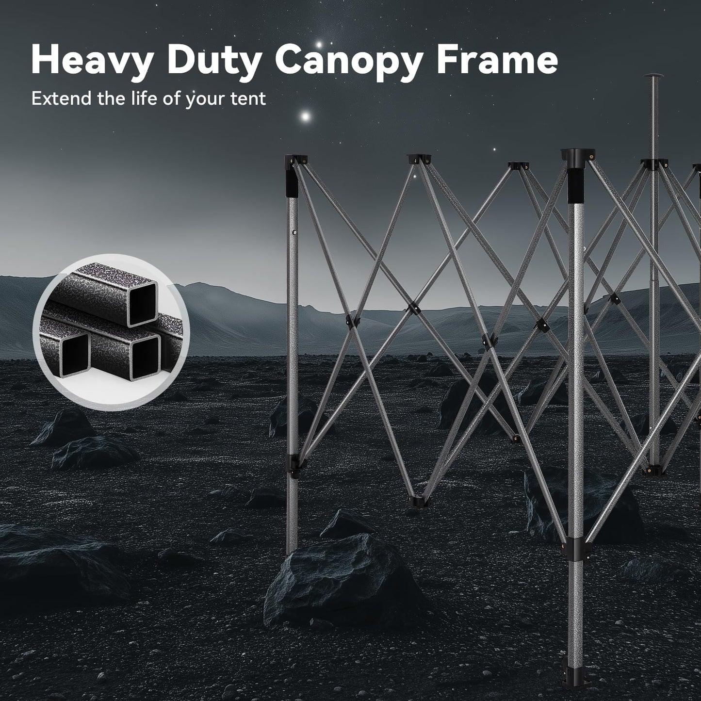 COBIZI 10x15 Heavy Duty Pop Up Canopy Tent with 4 Sidewalls Thicken Frame, Commercial Easy Up Outdoor Wedding Party Tents, All Season Waterproof Windproof with Stakes Sandbags Ropes Bag, Gray