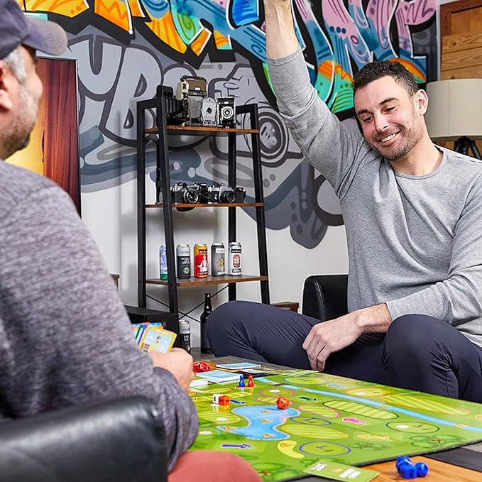 Hackers &amp Bombers Golf Themed Board Game - Play Golf Without Leaving The House - Play as Different Characters - Roll The Dice and Play The Course