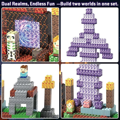 JIMI Building Blocks Set Premium Interlocking Blocks with Characters &amp Vivid Scenes - Creative Construction Toy for Kids 6+ &amp Builders STEM Learning Toy