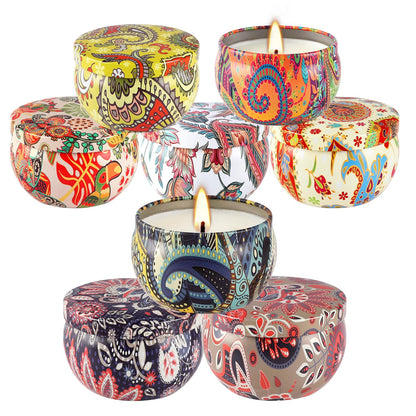 8x2.5oz Citronella Scented Candles,Indoor&Outdoor Natural Soy Wax jar Candles Set for Home Decor,Patio Garden Backyard Camping Summer