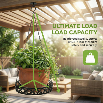 nclongshengsheng Hanging Planter with Metal Chain & Wall Hook, Stylish Indoor Outdoor Plant Hanger with 11 Inch Pot for Patio, Balcony, Porch Home Decor