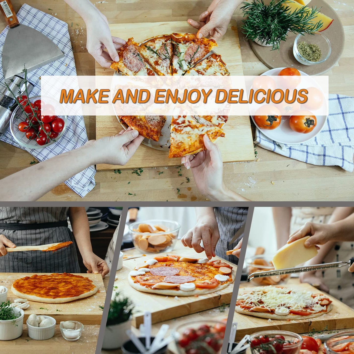 BNDHKR Outdoor Pizza Oven Portable Wood Pellet Pizza Oven Countertop Pizza Oven with 12 Inch Pizza Stone and Stainless Steel Fold-Up Legs for Outside Kitchen Backyard Party Camping