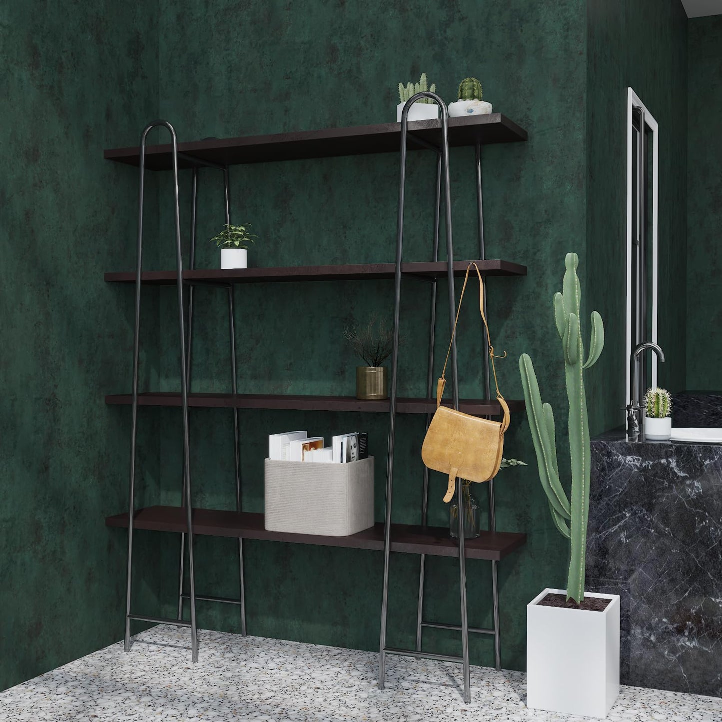 32"x354" Big Wide Dark Green Contact Paper Matte Extra Thick Art Deco Peel and Stick Wallpaper Waterproof Self-Adhesive Removable Pure Green Vinyl Wallpaper 3D Textured for Cabinet Studio Farmhouse