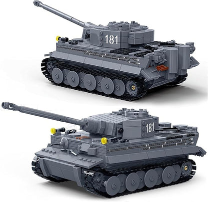 General Jim's Military Brick Building Set - WW2 German Army King Tiger Tank Building Blocks Model Set for Military World War 2 Military and Brick Building Enthusiastsforall Building Levels