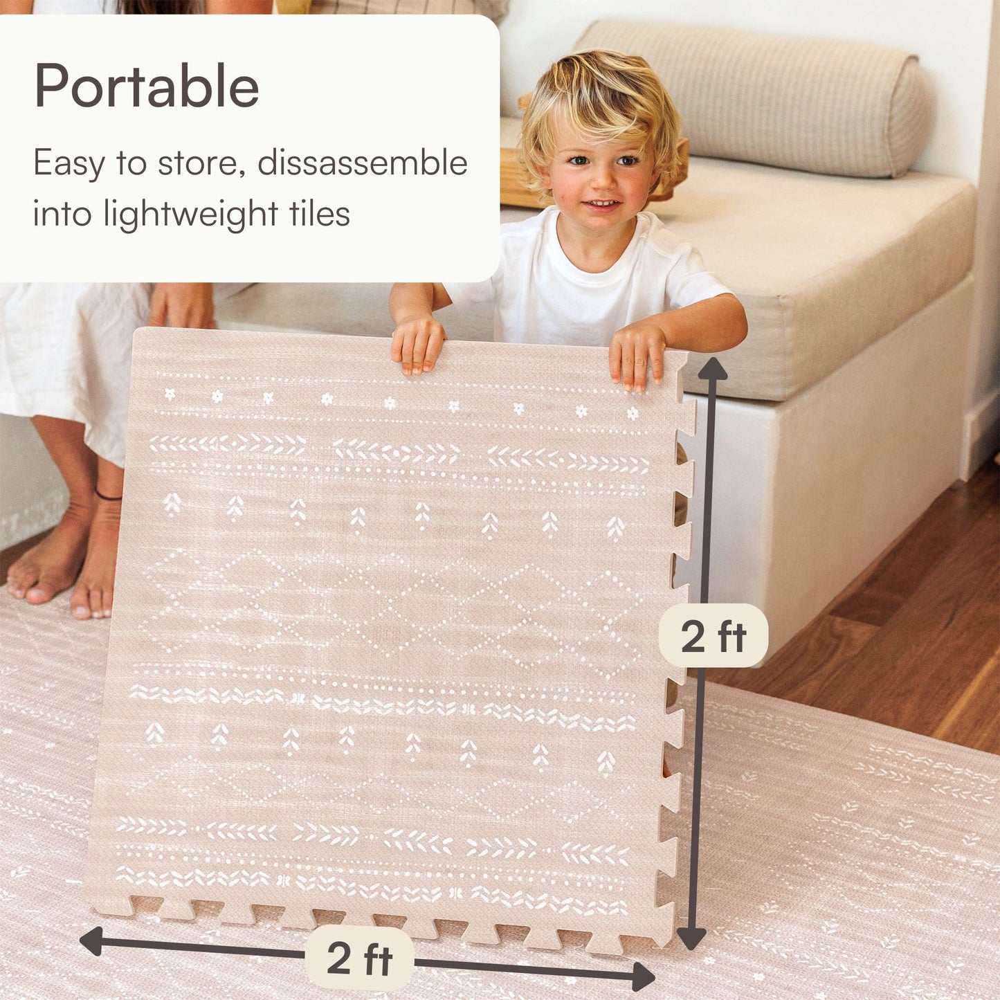 Lillefolk Baby Play Mat for Floor – 6x8ft Dusk | Soft Non Toxic Premium EVA Foam Tiles for Tummy Time, Crawling & Playroom – Waterproof Interlocking Floor Mat for Babies & Toddlers (12 Tiles)