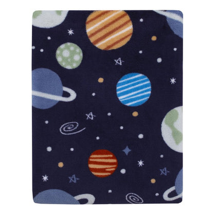 Toddler Blanket Space Solar System for Kids Small Super Soft 40 x 50 Inch, Planets & Stars Travel