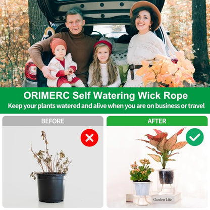 ORIMERC 2 inch Net Cups Pots 30 Pack with 30 feet Self Watering Wick & 30 Plant Labels for Hydroponics Aquaponics Planter Indoor Outdoor Growing Baskets Slotted Mesh UV Resistant & BPA Free