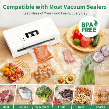 Aotto Vacuum Sealer Bags - 6 Pack Commercial Grade BPA-Free Food Storage Bags | 8"x20' & 11"x20'