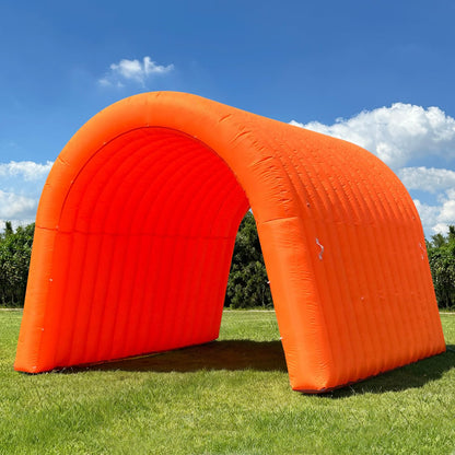 GR8FUN Inflatable Sports Tunnel Entrance 16x10x10FT Orange, Built-in Blower – Event Inflatable Tunnel Tent for Team Intros, Business Promotion, Trade Shows, Advertising & Exhibitions
