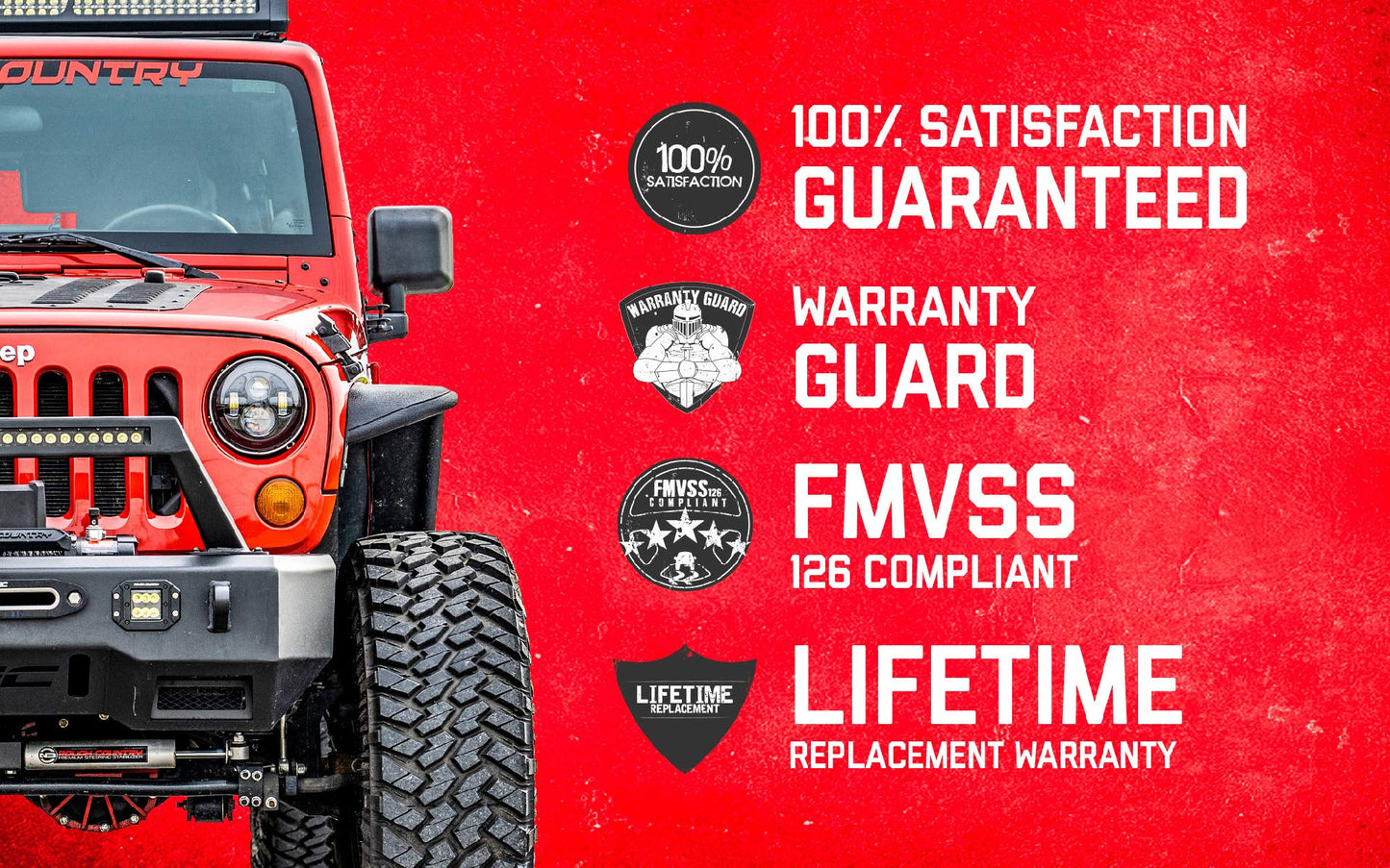 Rough Country Rear Bumper w/Tire Carrier for 2007-2018 Jeep Wrangler JK - 10594A