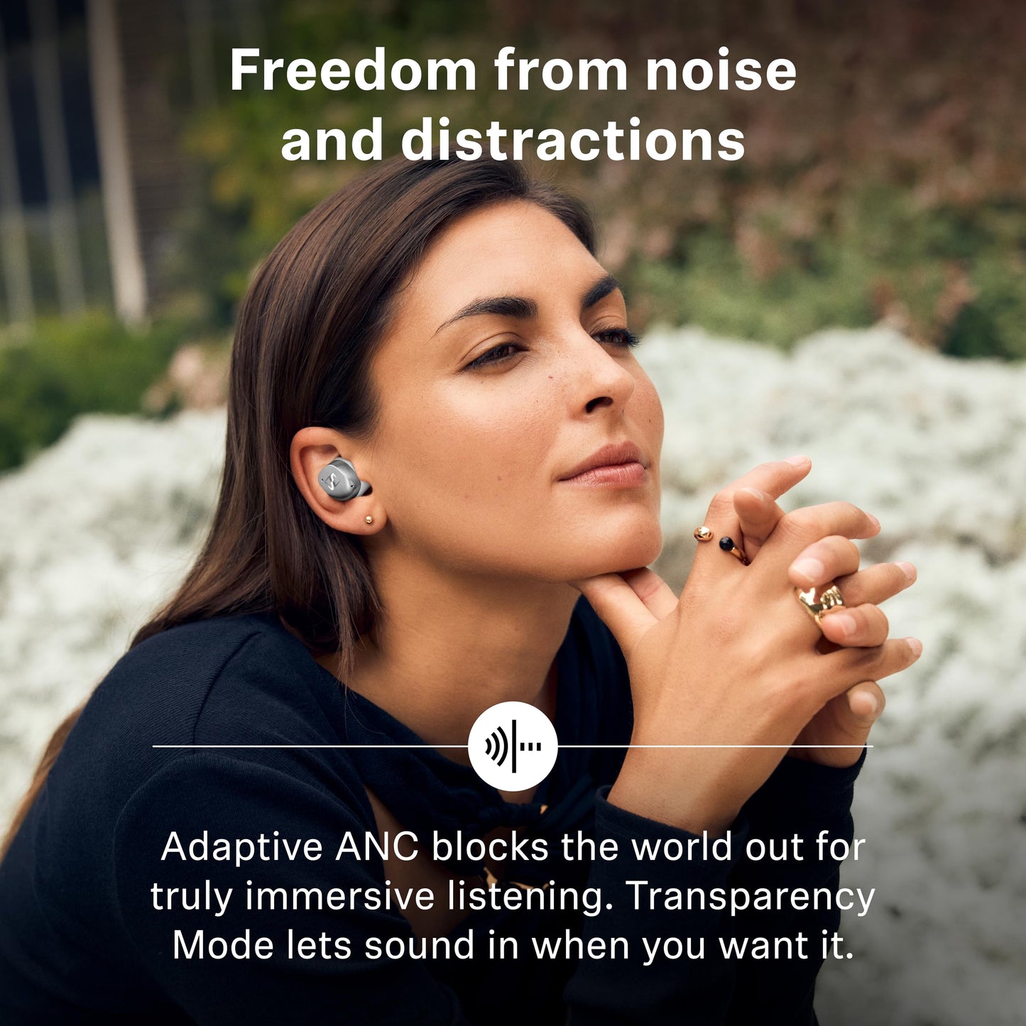 Sennheiser Momentum True Wireless 4 Smart Earbuds, Bluetooth 5.4, Crystal-Clear Sound, Noise Cancelling Earbuds, Comfortable Design, 30-Hour Battery, Adaptive ANC, LE Audio, Auracast – Black Graphite