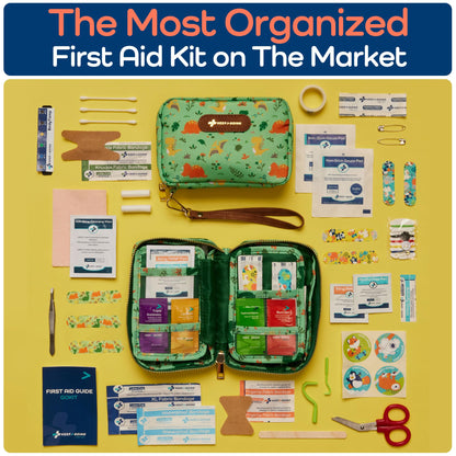 Keep Going Travel First Aid Kit Bundle of 2 Kits, First Aid Kit for Car, Home, Dorm, & Boat with Latex-Free Bandages – Travel Kit Bundle for Families