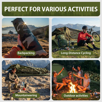GEERTOP Ultralight 1 Person Bivy Tent for Camp Waterproof Single Man Tent for Camping Hiking Backpacking Hunting Outdoor Survival Gear - Easy Set Up