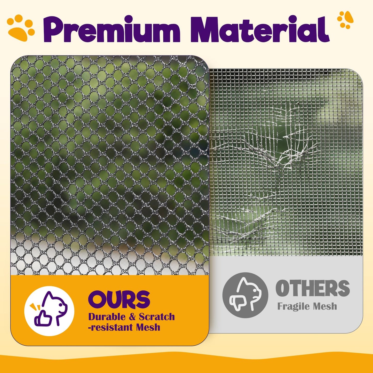 2-Tier Cat Catio with Tunnel, Outdoor Catio Cat Enclosure, Portable Cat Playpen for Indoor Outdoor Use, Breathable Mesh, Foldable Travel Cat Cage for Cats, Kittens