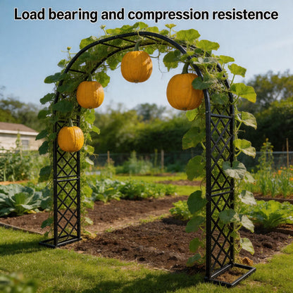 CDIWULDN Black Heavy Duty Metal Garden Arch Trellis 90.5" W x 94.5" H for Climbing Plants, Decorative Archway Wedding Arch Frame for Patio, Backyard, Patio, Lawn, Pathway