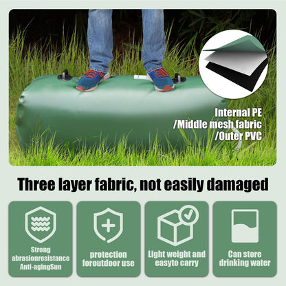 LATHEVEE Drinking Water Storage Bladder,50 Gallon Portable Water Bladder Tank, RV Water Tank, Can Be Used for Storing Drinking Water, Camping, Traveling, Wilderness Survival Patrols, Etc