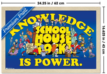 Trends International Schoolhouse Rock! - Group Wall Poster, 22.4L x 14.7W, Blonde Framed Version