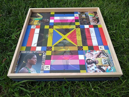 Jamaican Ludo Legendary Athletes Edition – 24x24 Oversized Board Game | Celebrating Jamaica’s Sports Icons | Fun Multi-Player Entertainment for Family Game Night | Ludi Ludy Loodi | Gift Idea