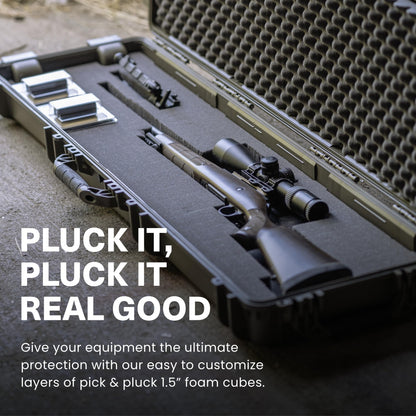 Condition 1 55" Long Gun Carrying Case Model 818 with Wheels, Rolling Hard Lockable Storage with Foam, IP67 Waterproof, TSA Friendly, Made in USA, 54.77"x16.50"x5.94"