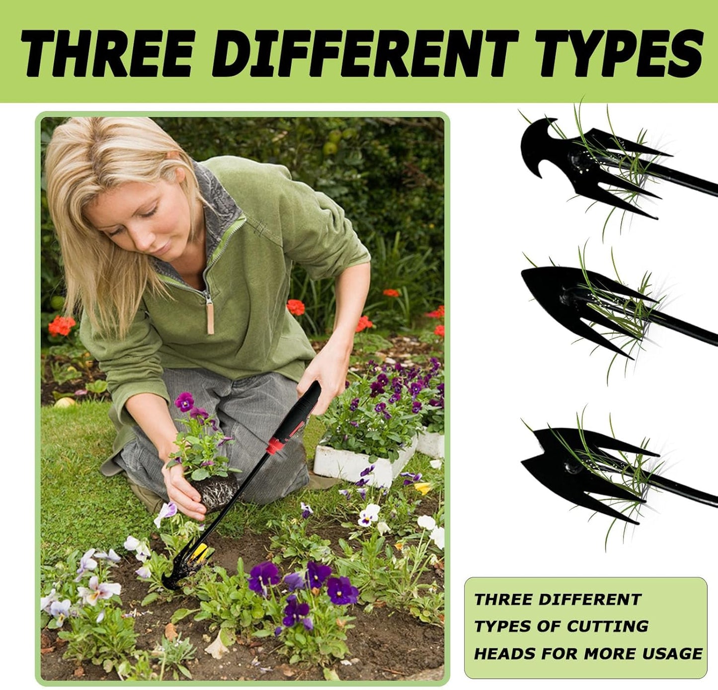 Skiennix 3-Piece Weed Puller Tool Set - Portable Garden Weeder for Easy Uprooting & Planting