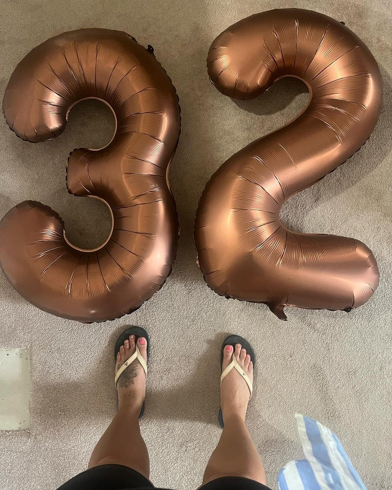 Dark Brown 4 Balloon, Coffee Brown Number Balloons 40 Inch, 4th Chocolate Party Decorations, Four Large Numbers for Party Decor, Number 4 Balloon