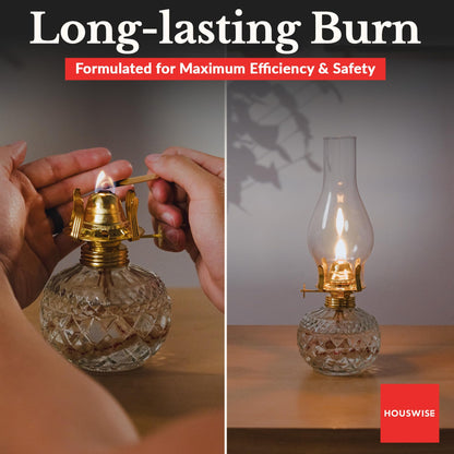 Houswise enhanced Liquid Paraffin Lamp Oil - Smokeless, Odorless, 1 Gallon, Clear, Model PRFN_1G_1