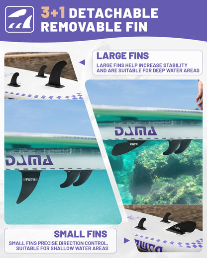 DAMA 11'*34"*6" Inflatable Paddle Board, Paddle Boards for Adults,Sup,Lightweight and Durable, Easy to Inflate, Versatile in Style, Fully Functional, Equipped w/High Grade Accessories，Purple.