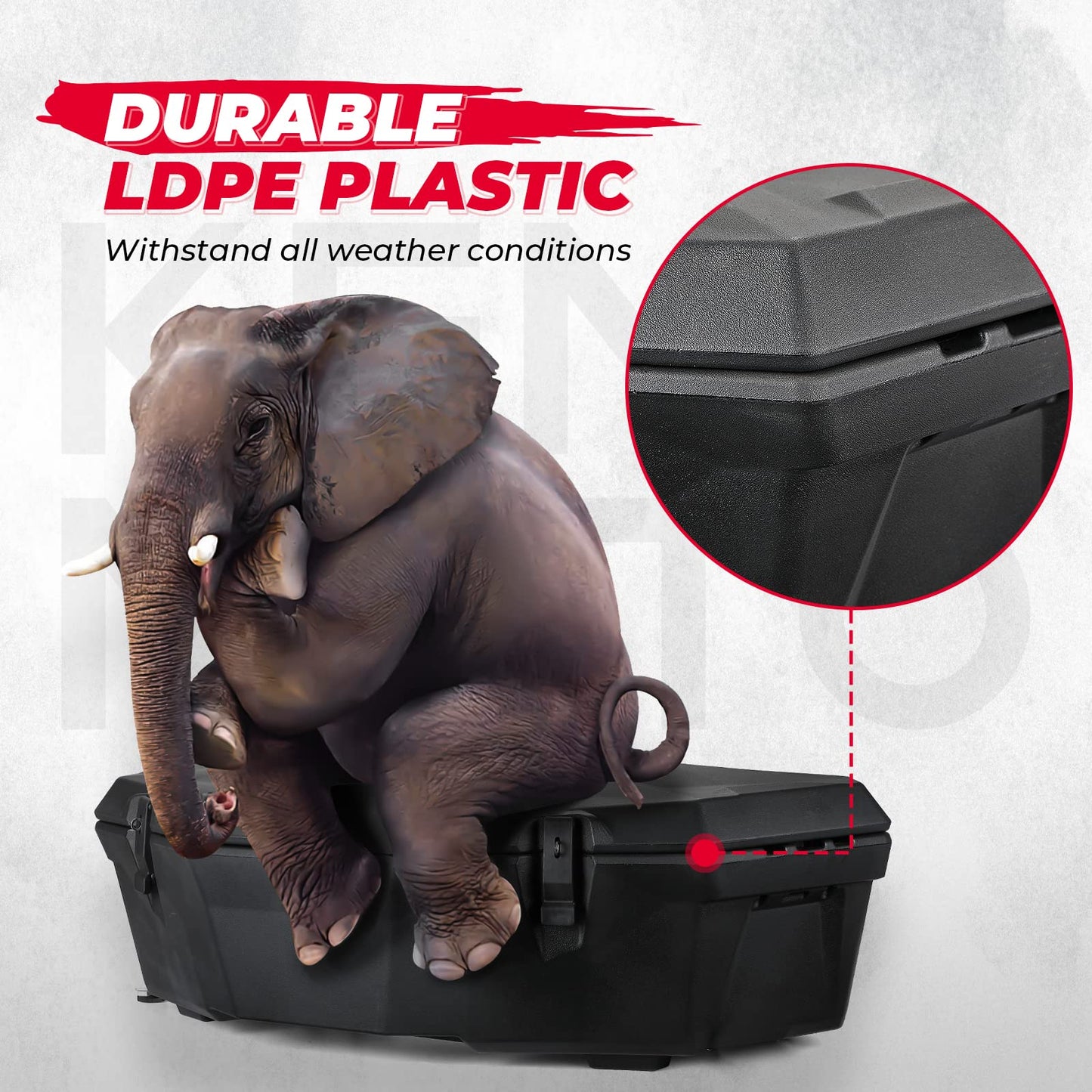 Kemimoto X3 Bed Box, X3 Trunk Storage Box, X3 Max Rear Rack Cargo Box Compatible with Can am Maverick X3, Outlander (Except 6x6), Renegade, OEM Replace #715004778 w/h Mounting Bracket