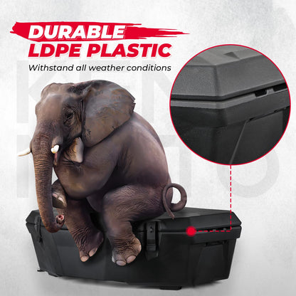 Kemimoto X3 Bed Box, X3 Trunk Storage Box, X3 Max Rear Rack Cargo Box Compatible with Can am Maverick X3, Outlander (Except 6x6), Renegade, OEM Replace #715004778 w/h Mounting Bracket