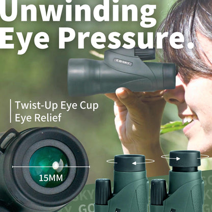 Gosky 10x42 HD Waterproof Binoculars for Adults (1 Pack) and Gosky 12x50 Monoculars (1 Pack) with Universal Phone Adapter - High Power Telescopes for Bird Watching Safari Wildlife Scenery