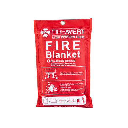 FireAvert Emergency Fire Blanket for Home and Kitchen – Fire Safety Blanket for Kitchen, Camping, Vehicles & More - 10 Pack