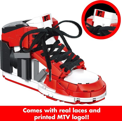 Brickcraft Officially Licensed MTV Icon Sneaker with Shoe Laces in Shoe Box Packaging 561 Pieces Multicolored Brick Building Set
