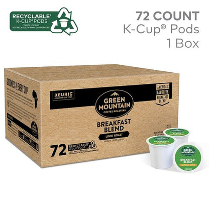 Green Mountain Coffee Roasters Breakfast Blend - Light Roast Single-Serve K-Cup Pods | 72 Count