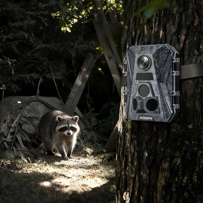 WOSODA ﻿3 Pack Trail Cameras, 48MP 4K No-Glow Night Vision Game Camera, Trail Cam with Motion Activated, IP66 Waterproof,2''LCD Screen,120° Wide Lens Wildlife Camera,Outdoor Scouting & Security